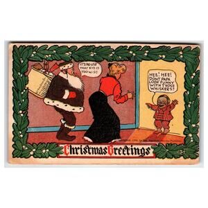 Vintage 1906 Santa Claus Christmas Postcard Sunday American Funnies Comics